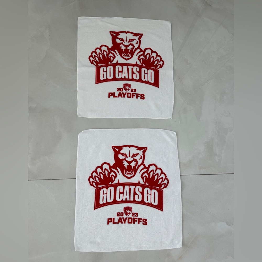 2 Florida Panthers 2023 Playoff Towels, Round 2 Game 3